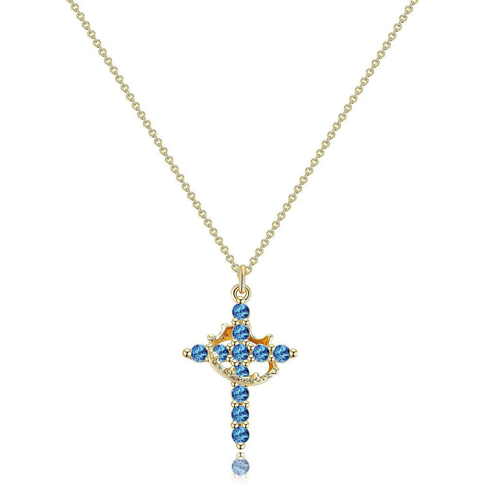 The Eternal Cross & Crown Necklace
